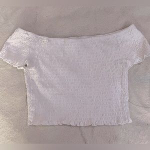 Arizona White off the shoulder tee